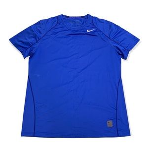 Nike Pro Dri-Fit Fitted Men Performance Athletic T Shirt Royal Blue Size XL